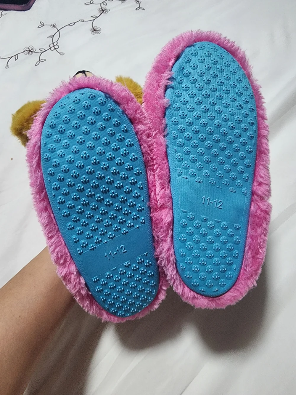 Kids Pink & Blue Winter Slippers